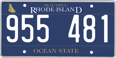 RI license plate 955481