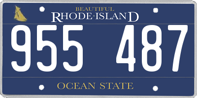 RI license plate 955487
