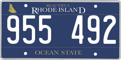 RI license plate 955492