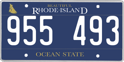 RI license plate 955493