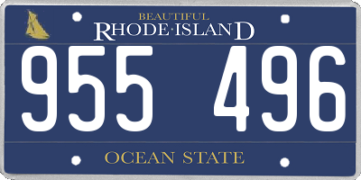RI license plate 955496
