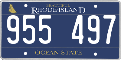 RI license plate 955497