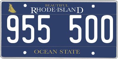 RI license plate 955500