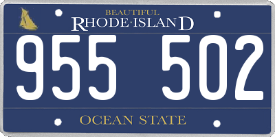 RI license plate 955502