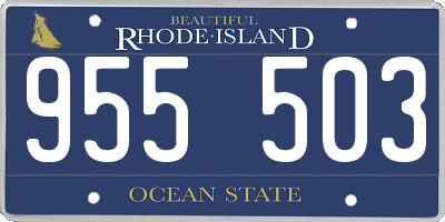 RI license plate 955503