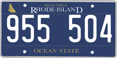 RI license plate 955504
