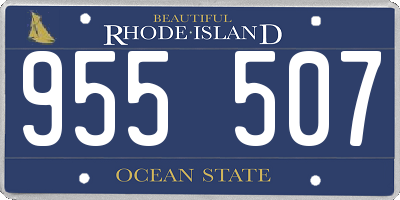 RI license plate 955507
