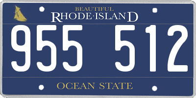 RI license plate 955512