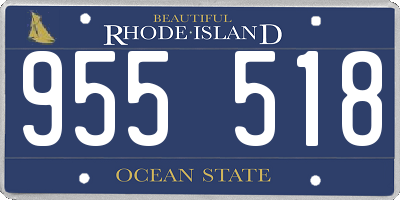RI license plate 955518