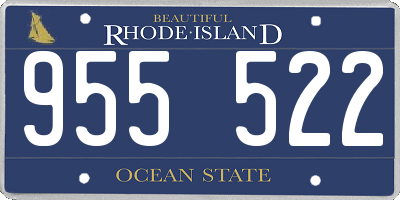 RI license plate 955522