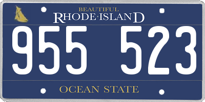RI license plate 955523