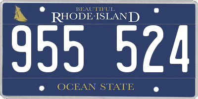 RI license plate 955524