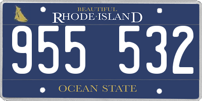 RI license plate 955532