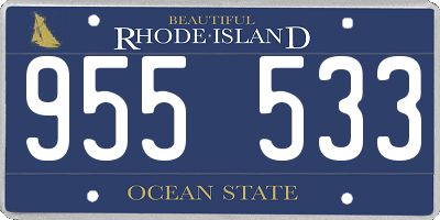 RI license plate 955533