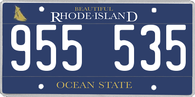 RI license plate 955535