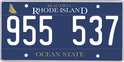 RI license plate 955537