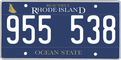 RI license plate 955538
