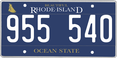 RI license plate 955540