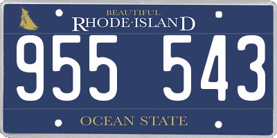 RI license plate 955543