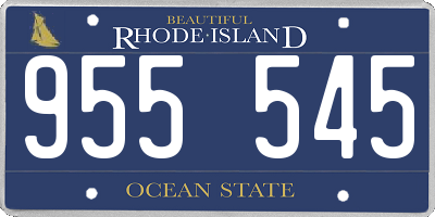 RI license plate 955545