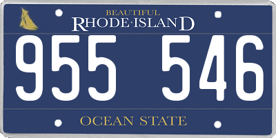 RI license plate 955546