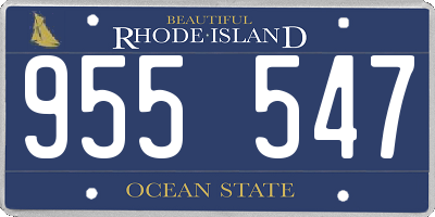 RI license plate 955547