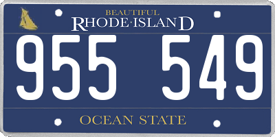 RI license plate 955549
