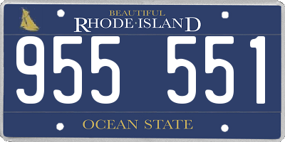 RI license plate 955551