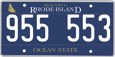 RI license plate 955553