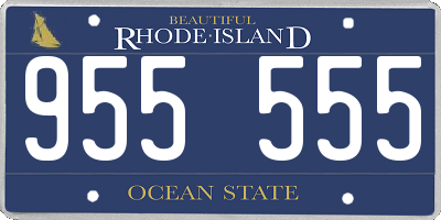RI license plate 955555