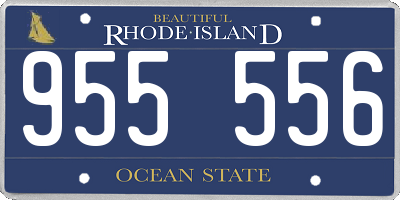 RI license plate 955556