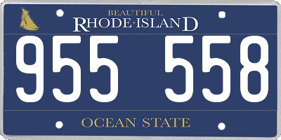 RI license plate 955558
