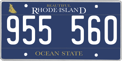 RI license plate 955560