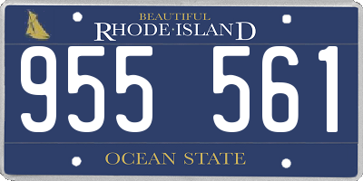 RI license plate 955561