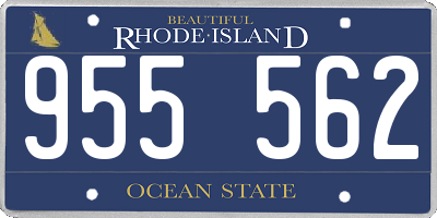 RI license plate 955562