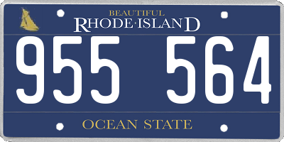 RI license plate 955564
