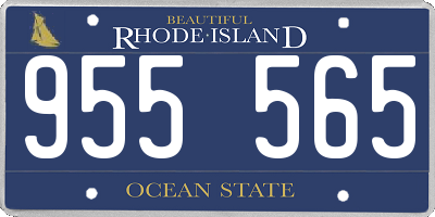 RI license plate 955565