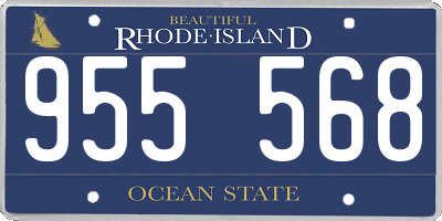 RI license plate 955568
