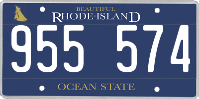 RI license plate 955574