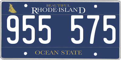 RI license plate 955575