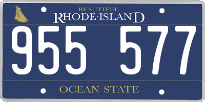 RI license plate 955577