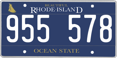 RI license plate 955578