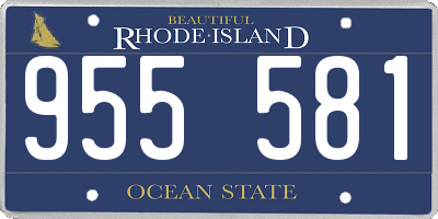 RI license plate 955581