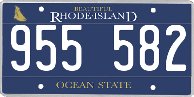 RI license plate 955582