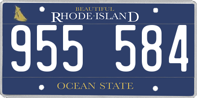 RI license plate 955584