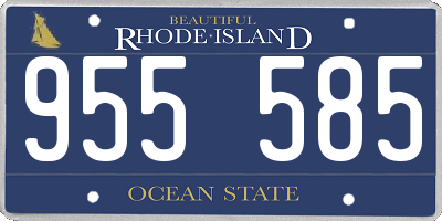 RI license plate 955585