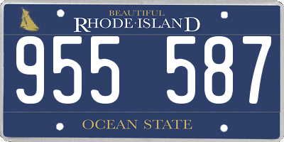 RI license plate 955587