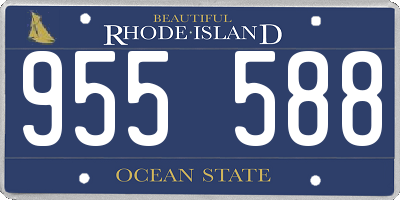 RI license plate 955588