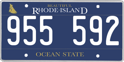 RI license plate 955592