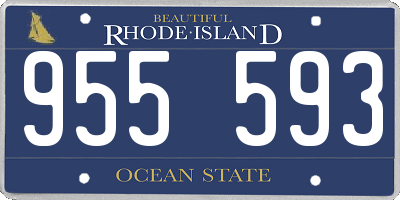RI license plate 955593
